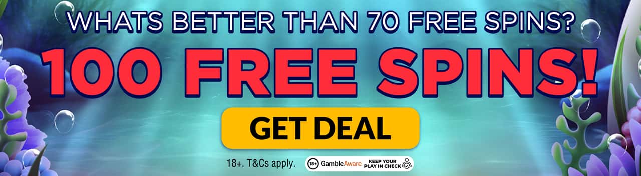 What's better than 70 free spins? 100 FREE SPINS!