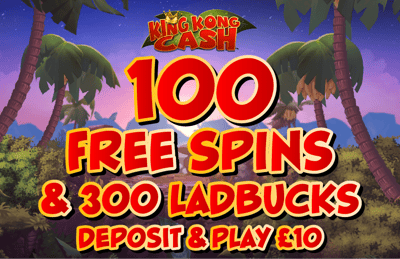 100 Free Spins & 300 Ladbucks - Deposit & play £10