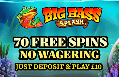 70 Free Spins - No Wagering - Just Deposit & Play £10