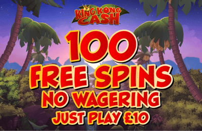 100 Free Spins - No Wagering - Just play £10